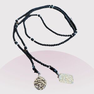 Silpada Onyx Lariat Necklace N1467 
41” Inches long